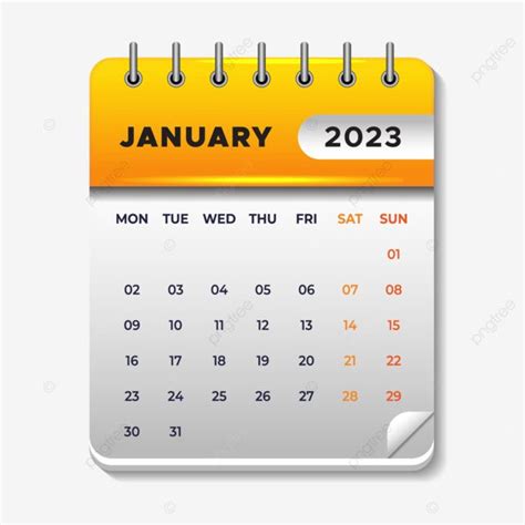 January 2023 3d Calendar January 2023 2023 Calendar January Png And