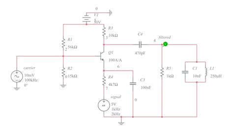 Am Modulator Transistor 1 Multisim Live