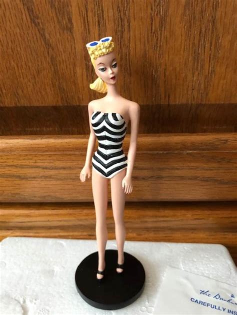 Vintage Danbury Mint 1959 Classic Barbie Black White Swimsuit Etsy