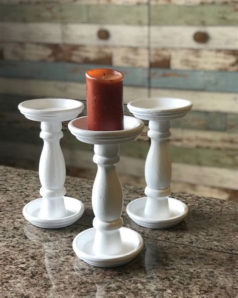 Diy Pottery Barn Candlesticks Made From Antique Stool Legs Pottery