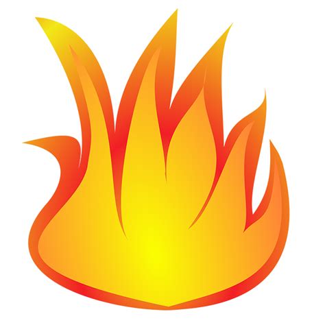 Flame Fire Clip Art Simple Cartoon Flames Png Download Free Transparent Flame Png