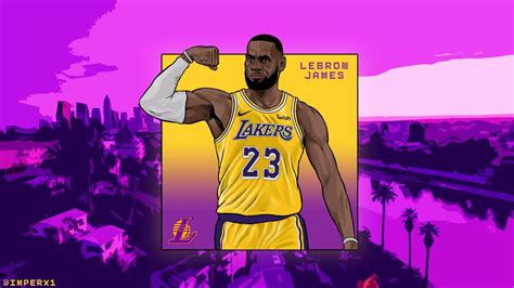 Lebron Cartoon Wallpaper Lakers Cartoon Wallpaper 1fc