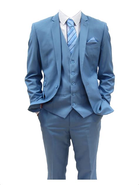 Sky Blue Suit Collection 3pcs Formal Attire For Men Formal Wear Women