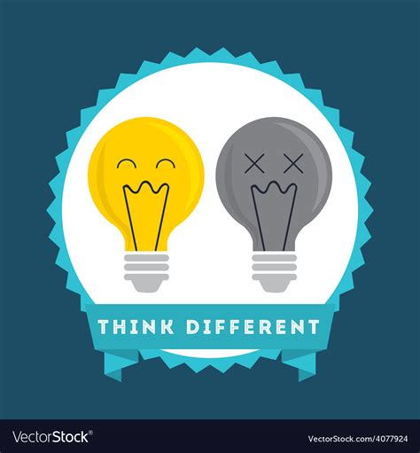 Think Different Royalty Free Vector Image Vectorstock