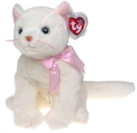 I'm pink, i'm white, i'm black. Ty Beanie Baby White Cat
