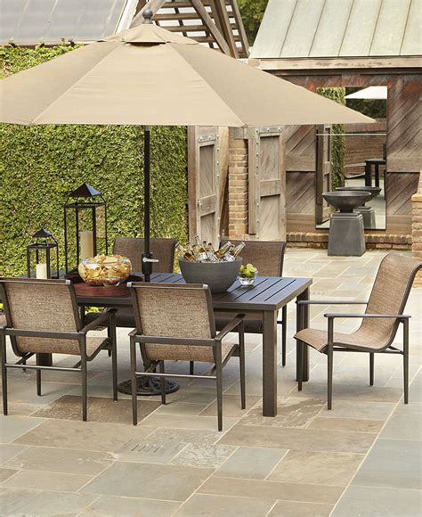 Wrought iron is also a material that can withstand a hot, humid climate with. Badgley Outdoor Patio Furniture Dining Sets & Pieces -84 ...