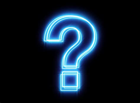Glowing Blue Question Mark Stock Footage Video 3894713