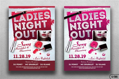Girls Night Out Flyer Template 15090 Flyers Design Bundles