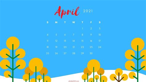 Wallpaper Kalender April 2021 Aesthetic For Mac And Pc Digital File