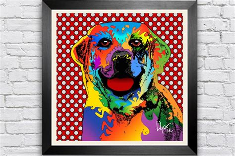 Custom Dog Portrait Pop Art Pet Portrait Andy Warhol Etsy