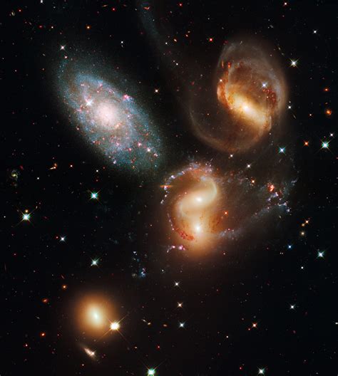 Hubbles View Of Stephans Quintet