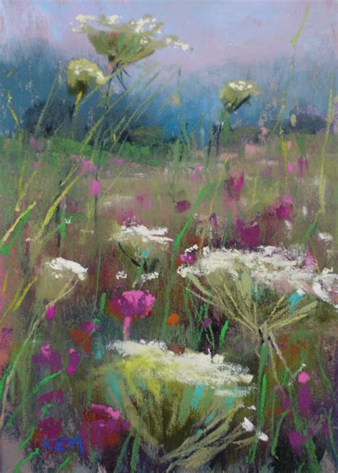 Painting My World Mountain Wildflowers Pastel Painting