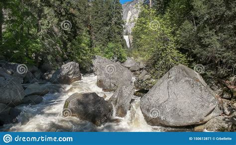 Spring High Water Levels on Vernal Falls in Yosemite National Park