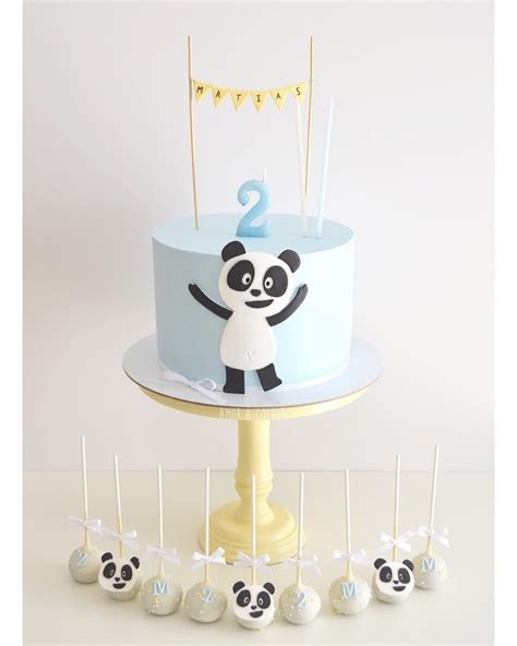 Cake Pops Bolo Panda 1st Birthday Bday Panda Cakes Cake Designs