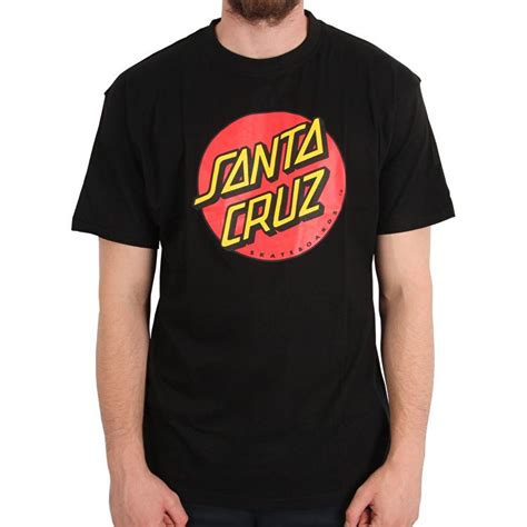 Santa Cruz Classic Dot T Shirt Black