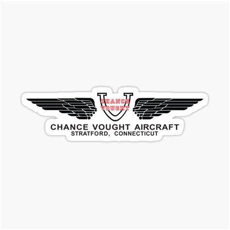 Chance Vought Aircraft Logo Black Sticker For Sale By Warbirdwear