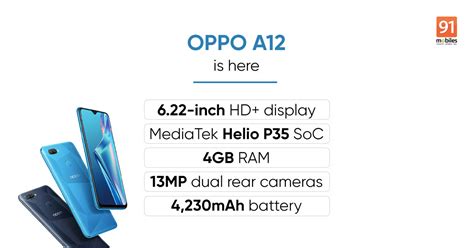 Oppo A12 With 4230mah Battery Dual Cameras Launched Specifications