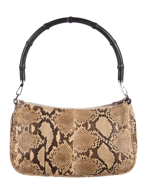 Gucci Snakeskin Shoulder Bag Handbags Guc184518 The Realreal