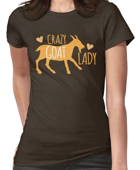 Crazy Goat Lady Womens T Shirt Comfy Tees Tshirt Colors Goats Wardrobe Staples Female
