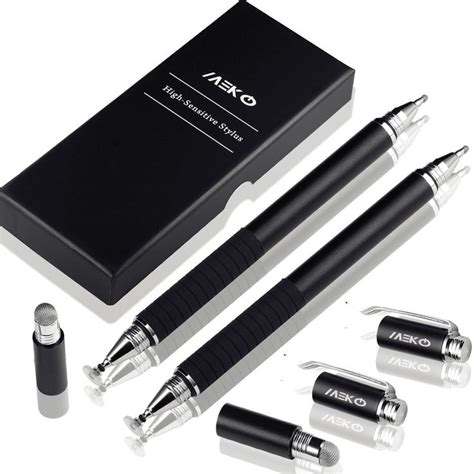 Meko 3 In 1 Precision Series Disc Stylus Pen 6 Inch 2 Piece With 4