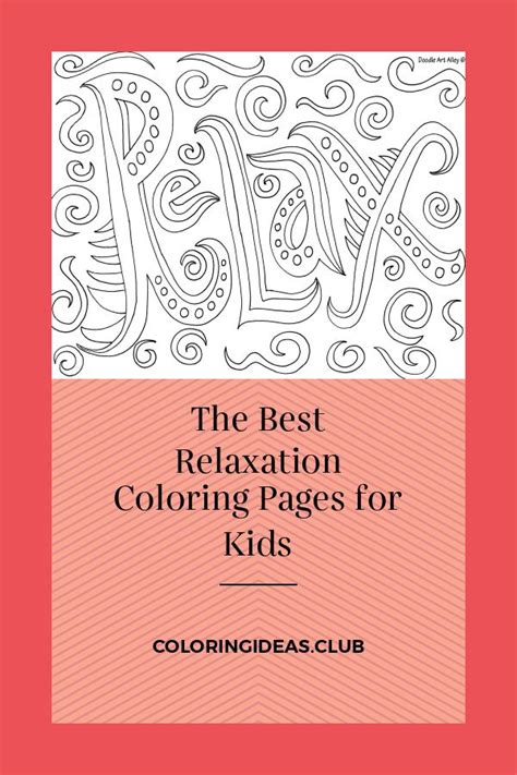 relaxation coloring pages  kids coloring pages  kids coloring pages summer