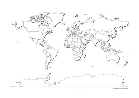 Word High Quality World Political Map Blank