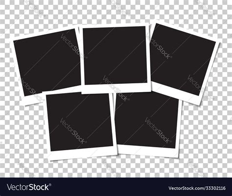 Set Blank Photos For Collage Royalty Free Vector Image