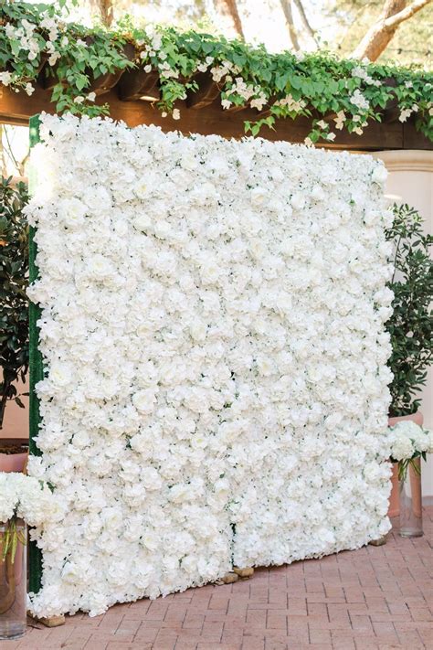 Luxury White Rose And Hydrangea Floral Wall Backdrop For Photos For