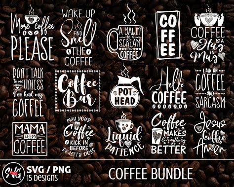 Coffee Svg Bundle Funny Coffee Svg Coffee Sayings Svg But Etsy