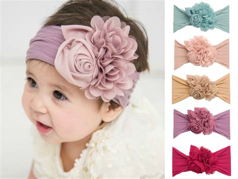 Baby Headband Floral Nylon Headbands Baby Girl Headbands Etsy