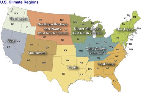 Us Climate Regions Monitoring References National