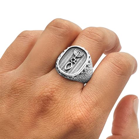 Sterling Silver Messianic Seal Of Jerusalem Ring Grafted In Etsy