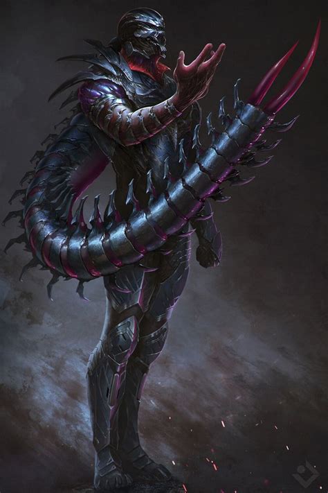 Artstation Man Centipede Dmitry Lyapin Creature Concept Art