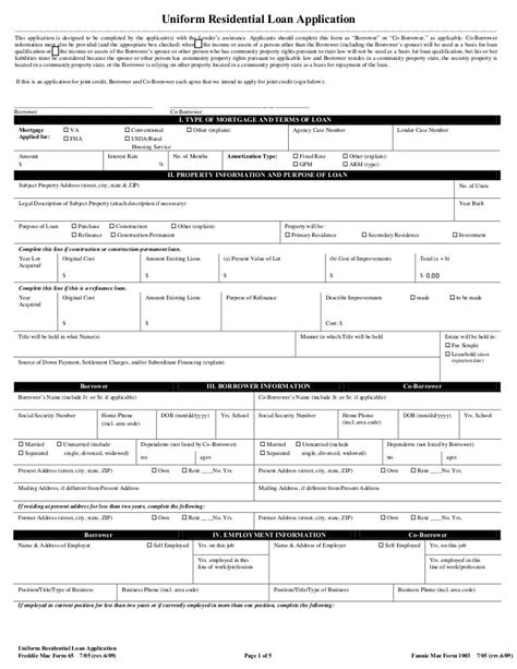 Form 1003 Fillable Savable Printable Forms Free Online
