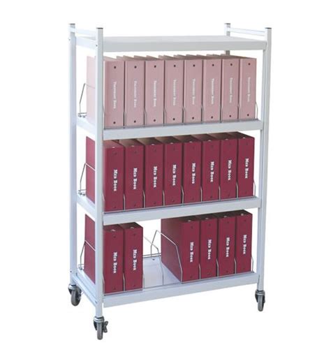 Medical Large Binder Chart Cart Wvertical Racks Standard 24 Capacity