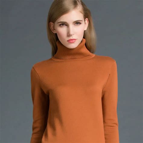 new 2017 autumn spring sweaters female slim turtleneck solid color long sleeved bottoming