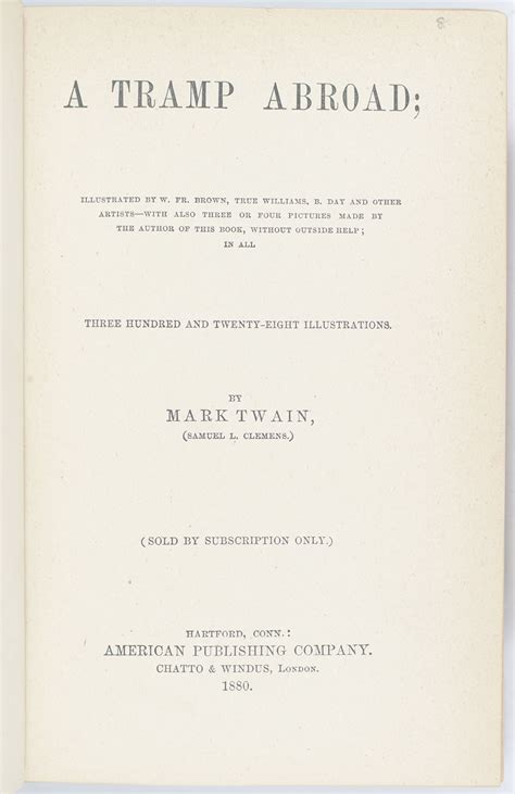 A Tramp Abroad Mark Twain Early Printing Rare