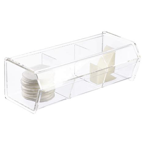 3 Section Acrylic Hinged Lid Box The Container Store