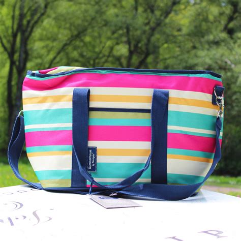 Stripe Insulated Shoulder Bag Roman At Home