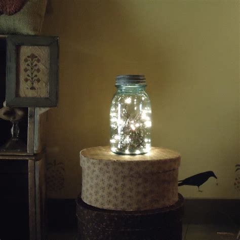 Vintage Christmas Decor Mason Jar Light Country Primitive Etsy