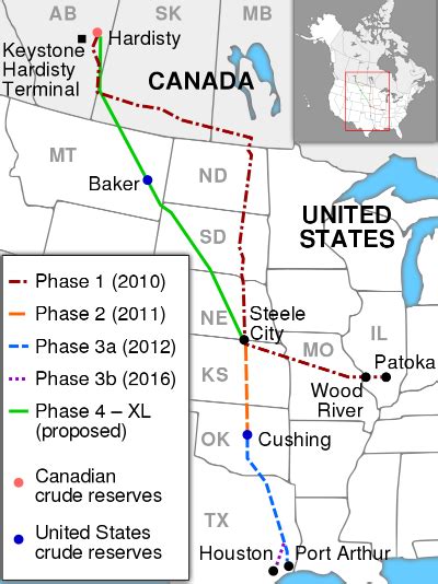 Oil Pipelines Throughout North America