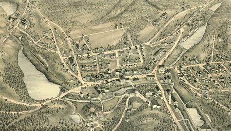 Beautifully restored map of Stafford Springs, CT from 1878 - CT Restored