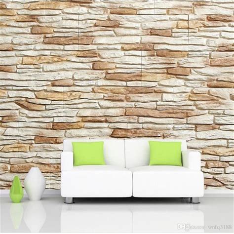 Custom Size 3d Photo Wallpaper Living Room Mural Stone Wall 3d Picture