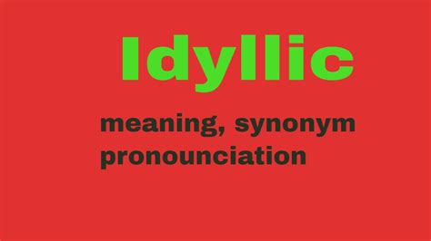 Here you find 7 meanings of the word albeit. Idyllic meaning in English, synonym & usage - YouTube