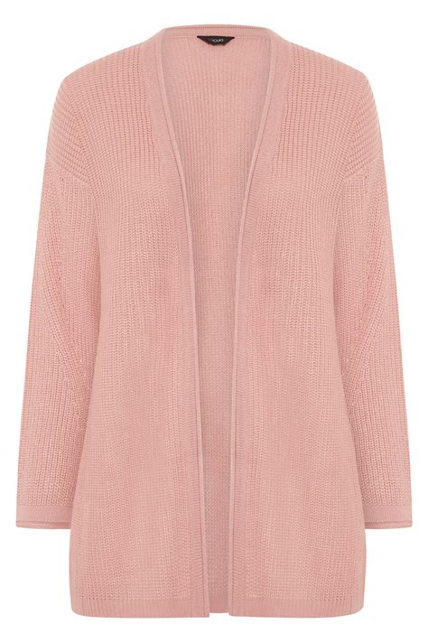 Dusky Pink Knitted Pointelle Cardigan Yours Clothing