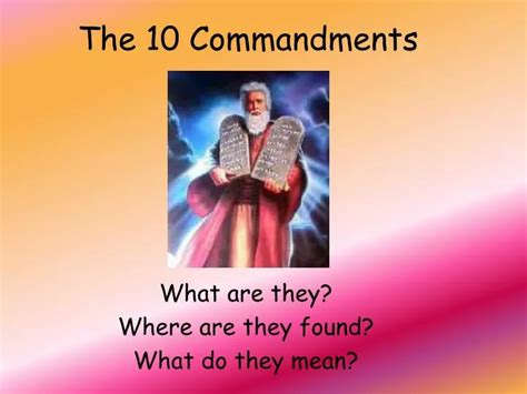 Ppt The 10 Commandments Powerpoint Presentation Free Download Id