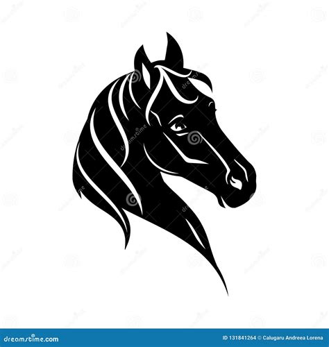 Vector Silhouette Of A Horse Head Stock Vector Illustration Of Power