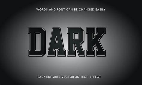 Premium Vector 3d Dark Text Style