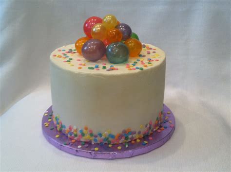 Confetti Sprinkles And Gelatin Bubbles All Buttercream Cake Bubble Cake Birhday Cake