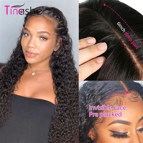 Tinashe Kinky Curly 5x5 6x6 Hd Transparent Lace Closure Wig 180 Density